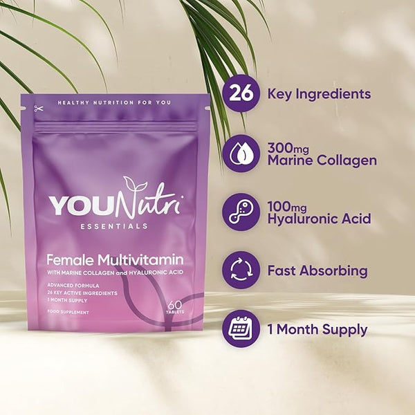 Female Multivitamin with Marine Collagen & Hyaluronic Acid