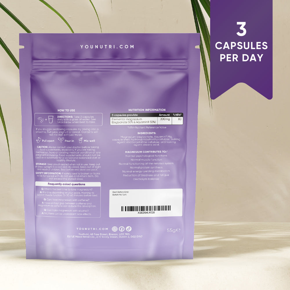 Magnesium Bisglycinate + Aquamin® - Safe & Gentle